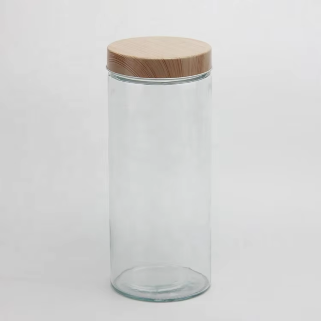 Wholesale Price Copper Lid Wide Mouth honey jam spice Glass Jar for storage food