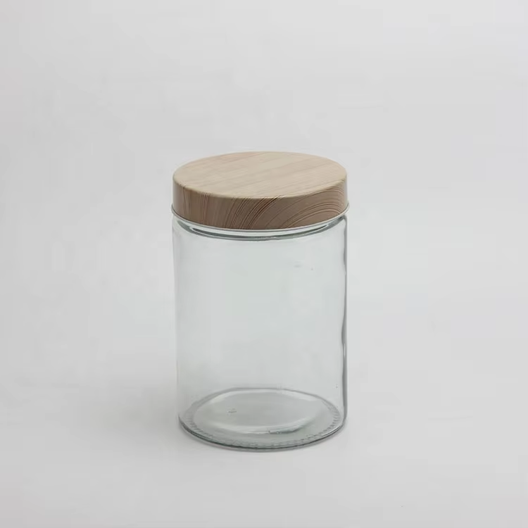 Wholesale Price Copper Lid Wide Mouth honey jam spice Glass Jar for storage food