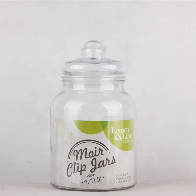 Good Quality Food Grade Airtight Glass Lid Glass Food Biscuits Spice Storage Containers