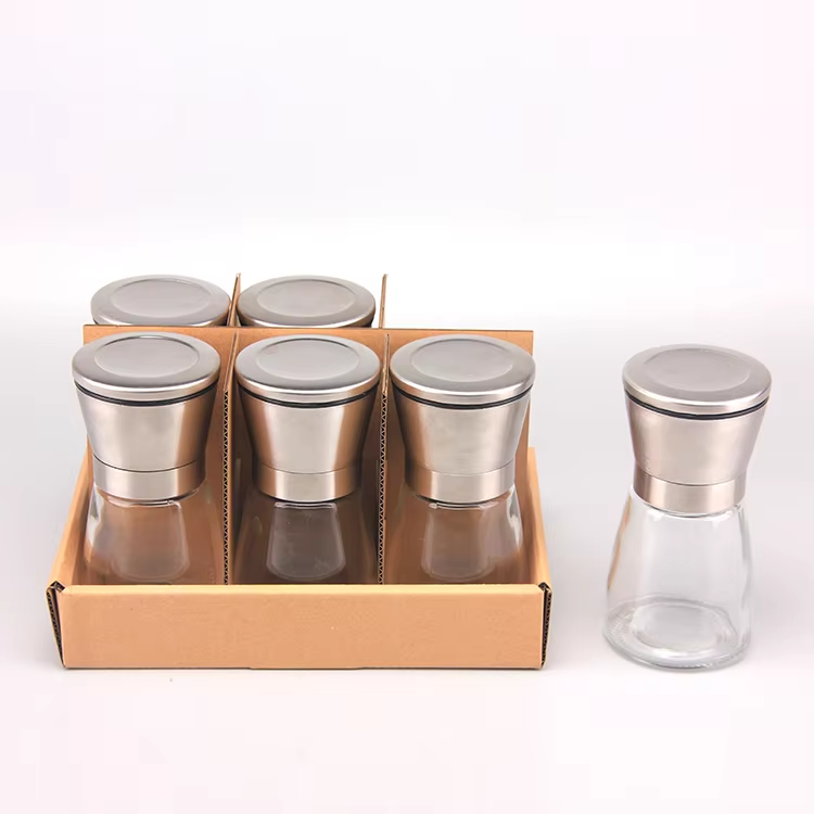 Outdoor wall mounted magnetic spice tins set box glass jar display rack shower door stopper Good Quality