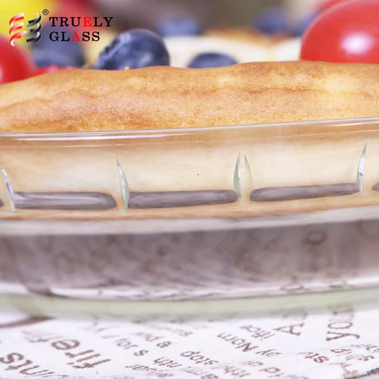 Competitive price glass baking dish with custom lid tray pan bakeware sets used in microwave oven best quality
