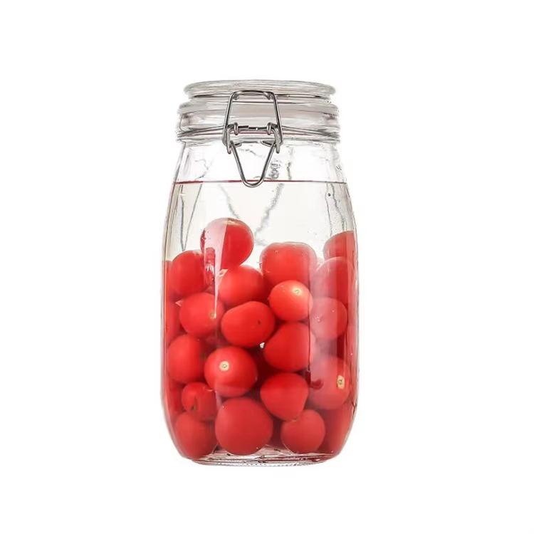 Hot sale sealed jars food container honey lemon coffee pickles glass storage jar