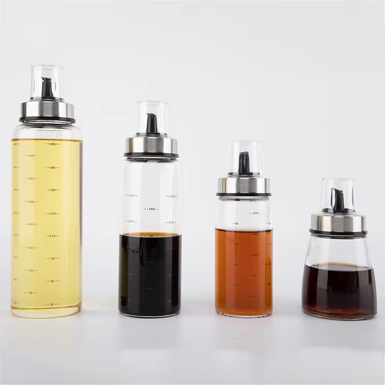 Hot selling cheap price different sizes borosilicate glass oil pot bottle