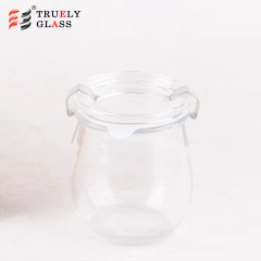 Best selling quality 4ozml glass mason jar with handle 4oz pickles salad dressing lids brake pads