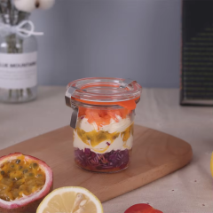 100ml 200ml 250ml food Grade  Mold Sealed  Food Jam Fresh Keeping Bottle Kitchen Clip Glass Storage Jar