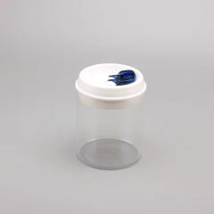 wholesale 8oz vaccum seal white glass food jars with transparent plastic lids