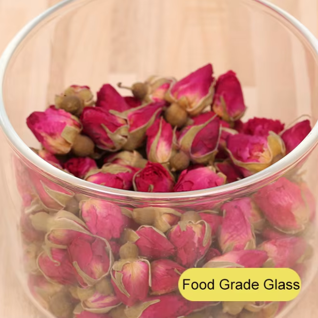 stackable custom containers cookie glass storage food jars with airtight bamboo  lid
