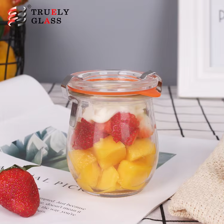 Best selling quality 4ozml glass mason jar with handle 4oz pickles salad dressing lids brake pads