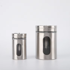 wholesale food safe Stainless Steel Sugar Tea Kitchen Food Storage Jar Canister Set
