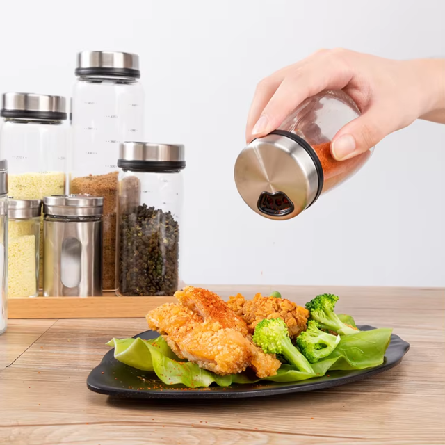 wholesale food safe Stainless Steel Sugar Tea Kitchen Food Storage Jar Canister Set