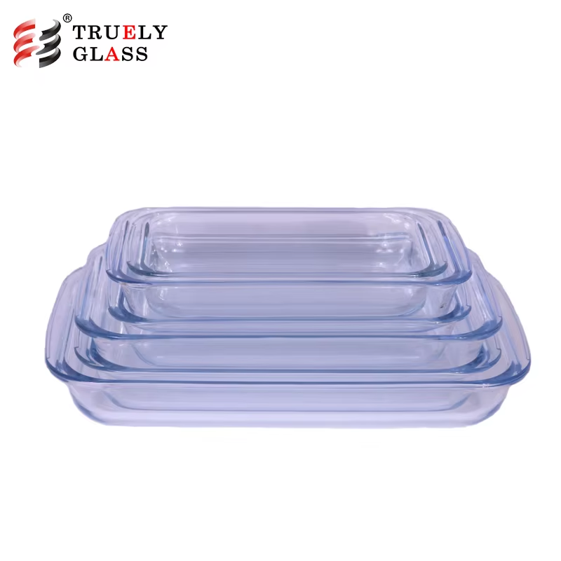 Baking Dishes Pans Household Reheated Oven Safe Tableware Dinner Glass Bakeing Trays