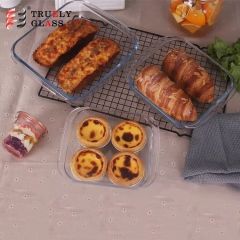 Low price soup casserole pot hot set of 5 pcs glass mixing salad bowl with colorful plastic lid sample free SOT Power Chips