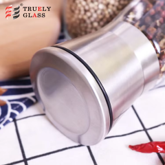 (Electronic component) hair dryer holders glass spice jar set condiment with stainless steel rack supply