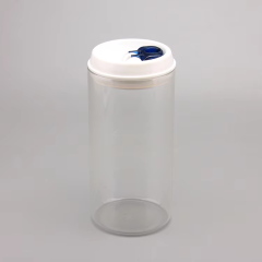 wholesale 8oz vaccum seal white glass food jars with transparent plastic lids