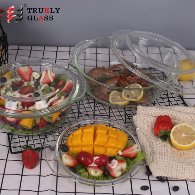 Manufactory Wholesale glass bowl stand set 7pcs salad Made In China Low Price