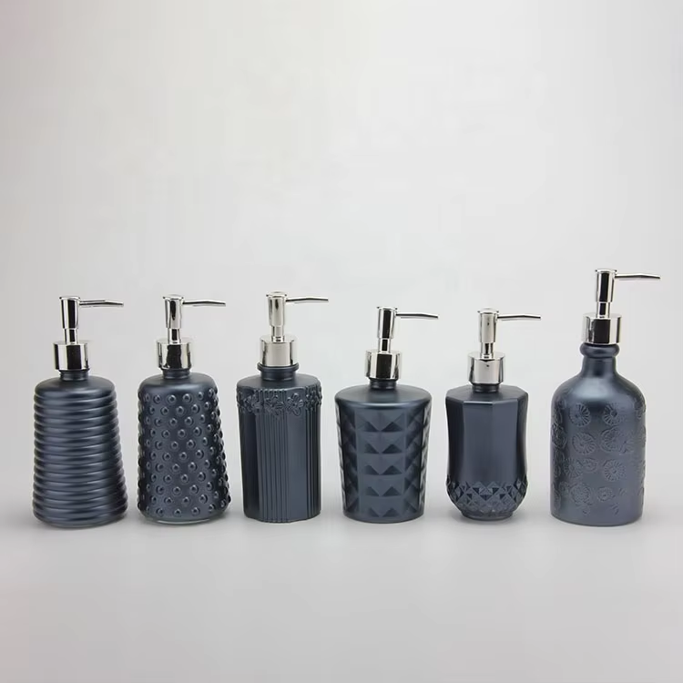 High Class ODM OEM Accepted Good Quality Glass Hand Soap Lotion Dispensers with Pump