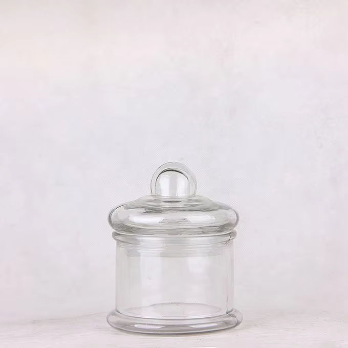 Top Selling Factory Price Different Capacity Clear Glass Jars for Food Storage with Glass Cover