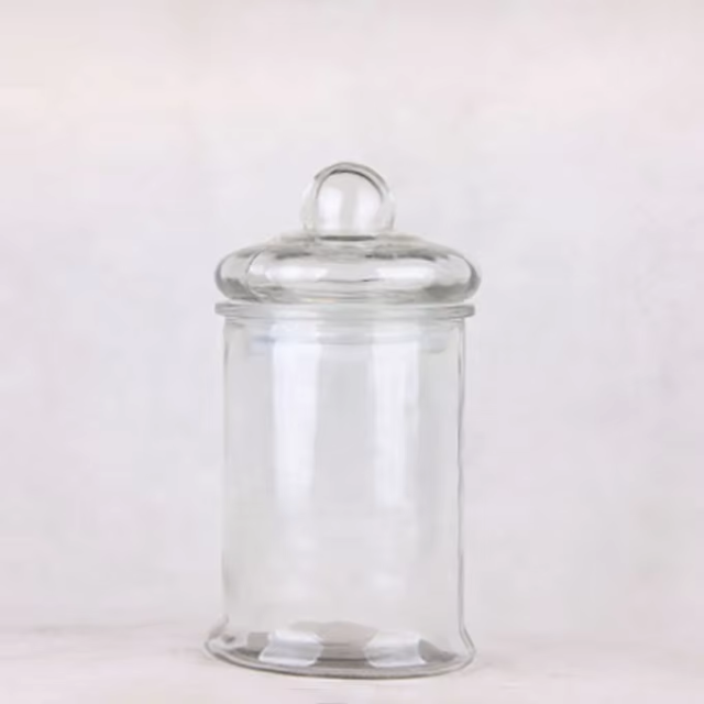 Top Selling Factory Price Different Capacity Clear Glass Jars for Food Storage with Glass Cover