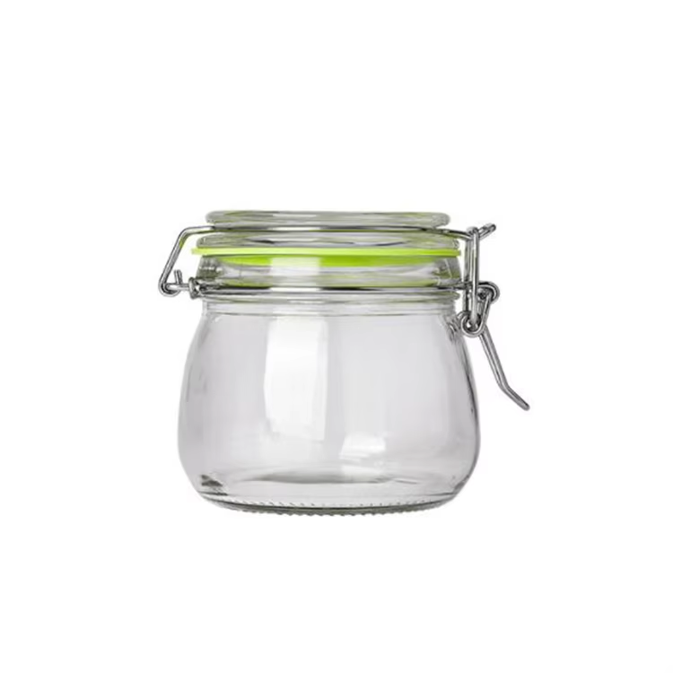 Wholesale  Airtight Lids Bottle Glass Storage Jars with Honey Tea Food