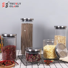 Factory direct selling salt shaker glass jar and pepper grinder set with stand manufacturer
