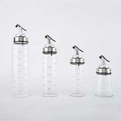Top selling high quality different sizes 200ml 300ml 500ml free sample borosilicate glass oil pot bottle
