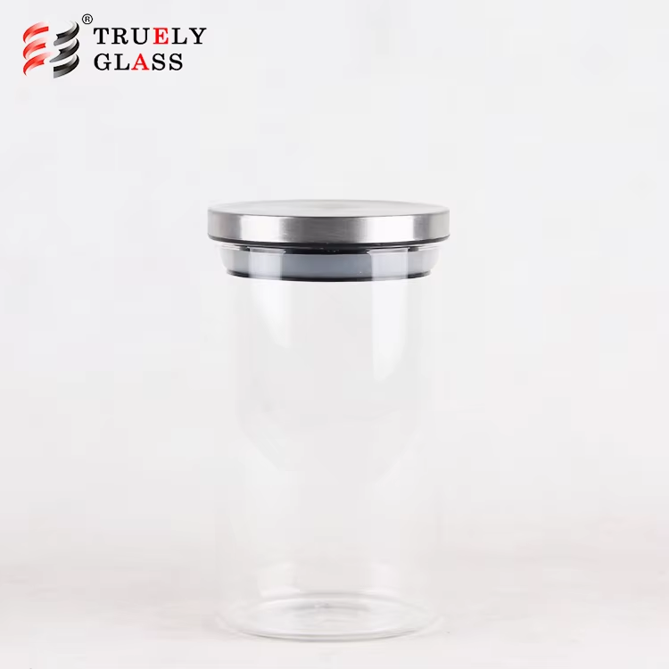 Factory direct selling salt shaker glass jar and pepper grinder set with stand manufacturer