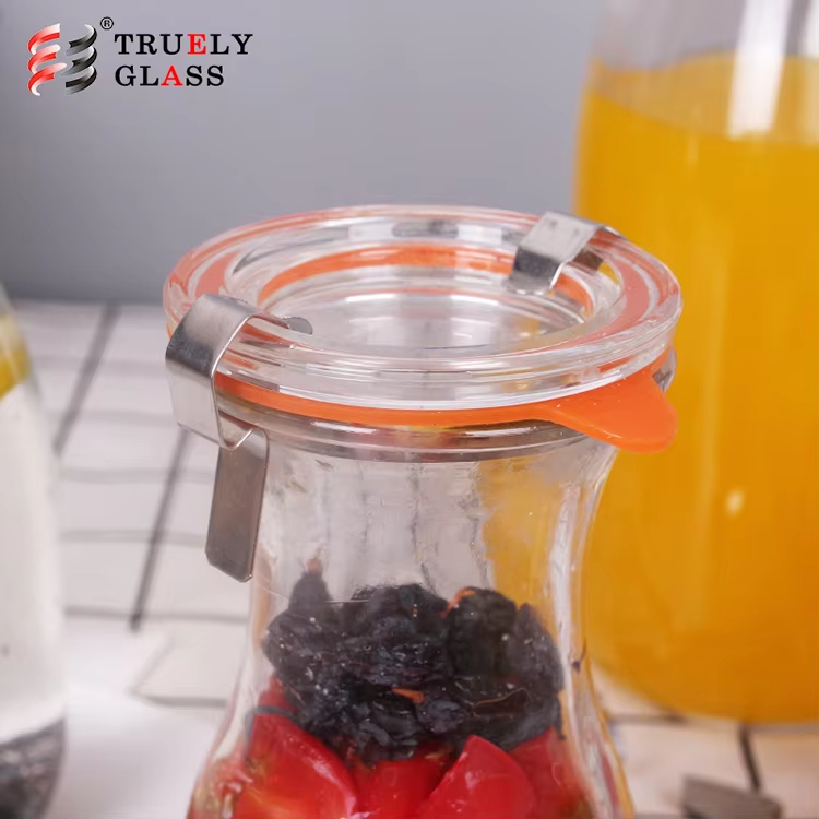 Professional factory smoothie jar small round glass plastic canister High quality and inexpensive