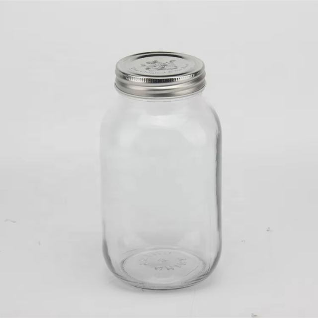 Various Specifications High Quality Sealed Metal Lid Clear Glass Storage Jars for Jam Caviar