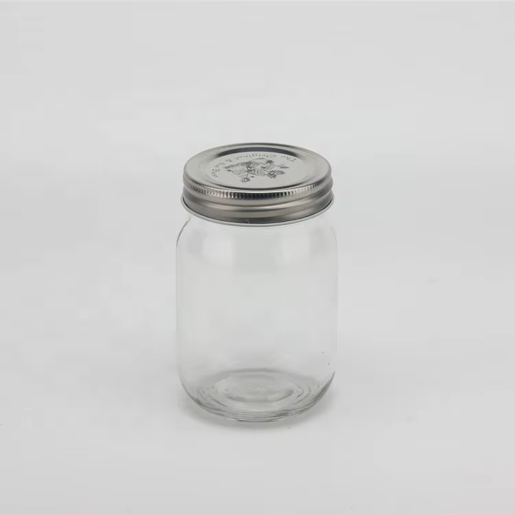 Various Specifications High Quality Sealed Metal Lid Clear Glass Storage Jars for Jam Caviar