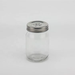 Various Specifications High Quality Sealed Metal Lid Clear Glass Storage Jars for Jam Caviar