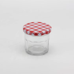 Different Size Hot Selling 500ml Clear Glass Storage Jars for Food Caviar with Screw Metal Lid