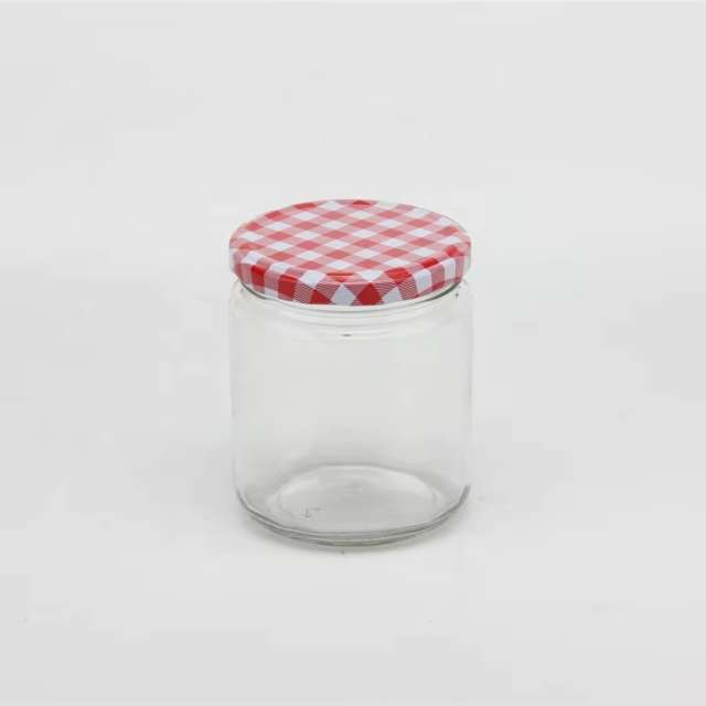 Customized Hot Selling Hermetic Cylinder Clear Glass Containers with Colorful Metal Lid for Storage Caviar