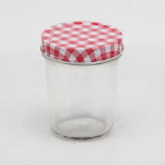 Top selling Wholesale Kitchen Use 240ml Clear Glass Containers with Metal Lids for Food Storage