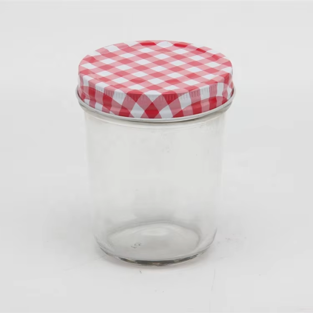Top selling Wholesale Kitchen Use 240ml Clear Glass Containers with Metal Lids for Food Storage