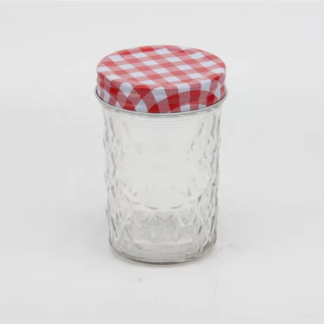 Customized Hot Selling Hermetic Cylinder Clear Glass Containers with Colorful Metal Lid for Storage Caviar