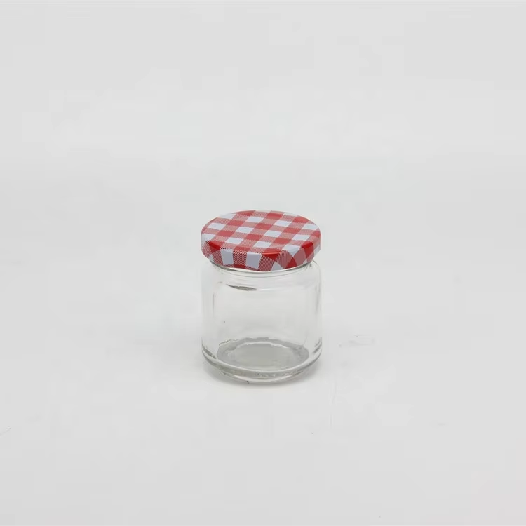 Customized Hot Selling Hermetic Cylinder Clear Glass Containers with Colorful Metal Lid for Storage Caviar