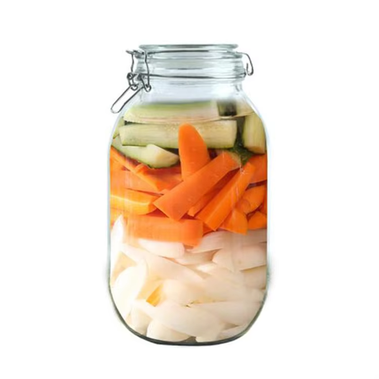 Factory supply food grade spout glass bottle storage jars with Gift Box