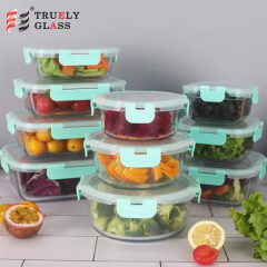 Hot Sale Eco Friendly Leak Proof Glass Meal Prep BPA Free Plastic Lid Storage Glass Food Container