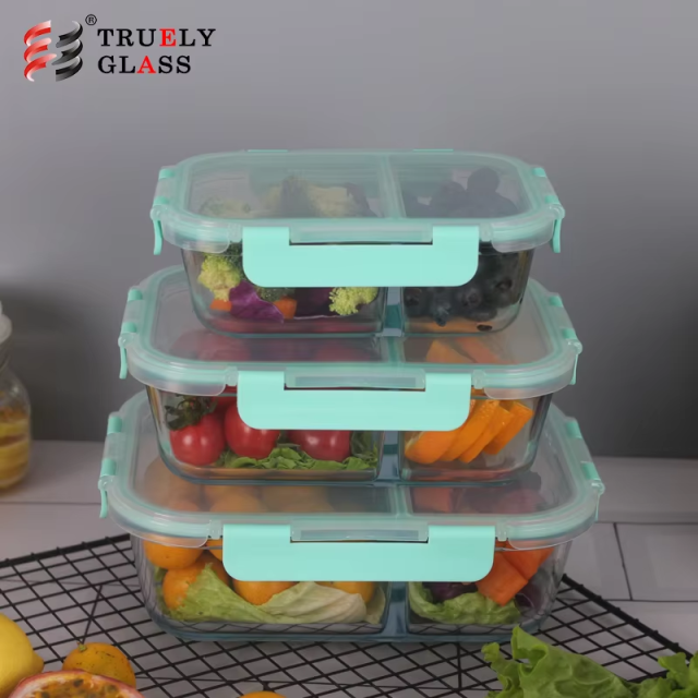Hot sale assorted  safe glass food  container  and glass tableware wholesale