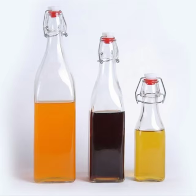 Wholesale high quality 150ml empty glass beer bottle with swing top