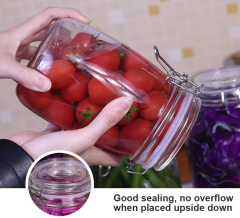 Heat proof kitchen containers large glass jars for food storage with lid