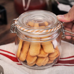 Heat proof kitchen containers large glass jars for food storage with lid
