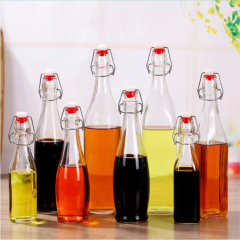 Empty easy open swing top glass beer milk bottle with 500 750ml 1L
