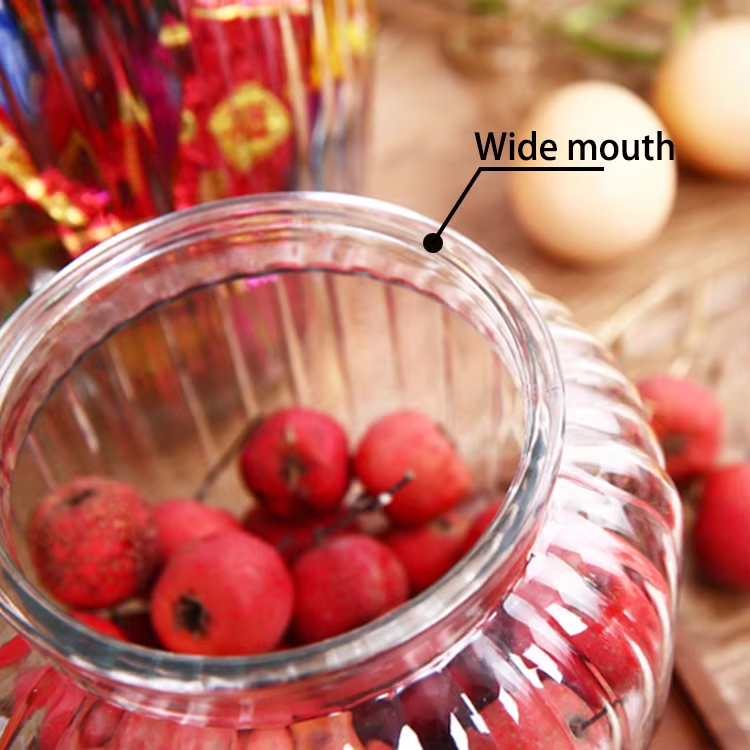 Cheap 800ml 1000ml 1500ml 2000ml storage glass wide mouth jars with airtight lid