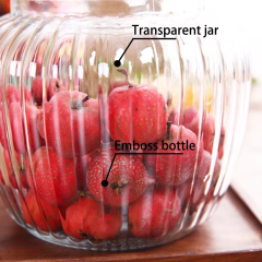 Cheap 800ml 1000ml 1500ml 2000ml storage glass wide mouth jars with airtight lid