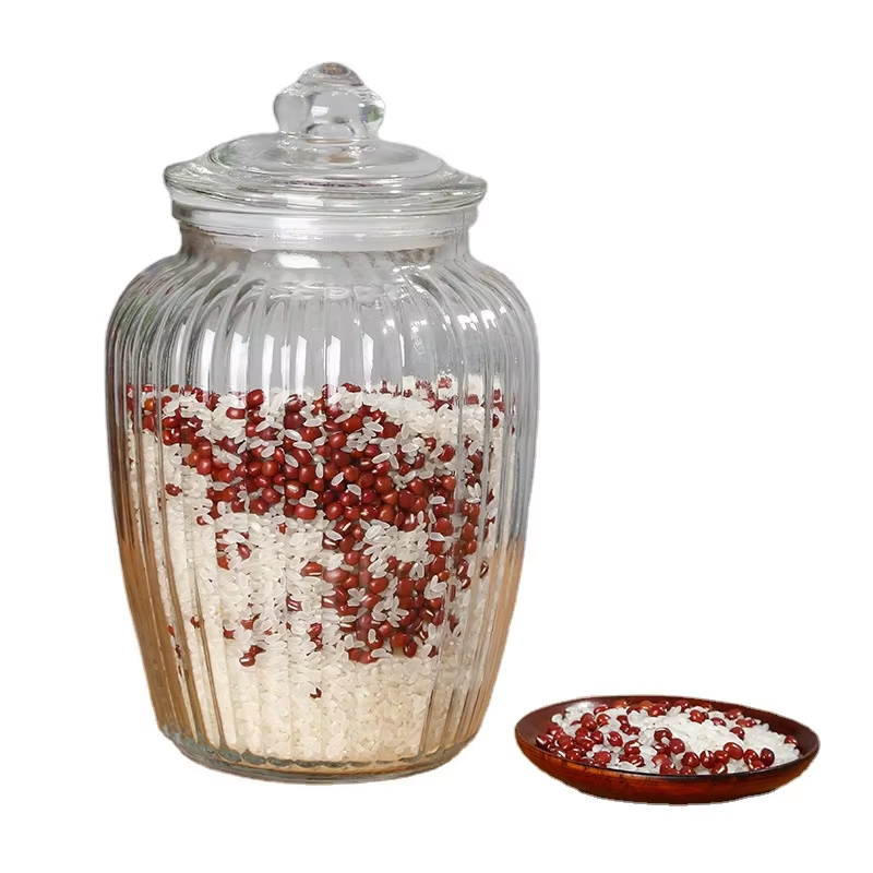 Wholesale clear large light bulb shape glass cookie jar for food storage