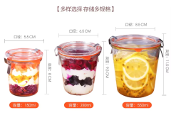 wholesale 180ml 200ml 250ml 380ml modern caviar jam honey glass jar with lids