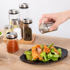 Wholesale 80ml 150ml 180ml 200ml 250ml salt shaker glass spice jar in bulk