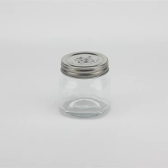 Airtight Food Container Custom Wide Mouth Jam Peanut Butter Glass Mason Jars with lid