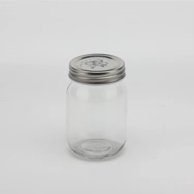 Airtight Food Container Custom Wide Mouth Jam Peanut Butter Glass Mason Jars with lid